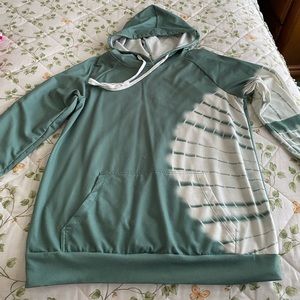 Oversized Teal Hoodie